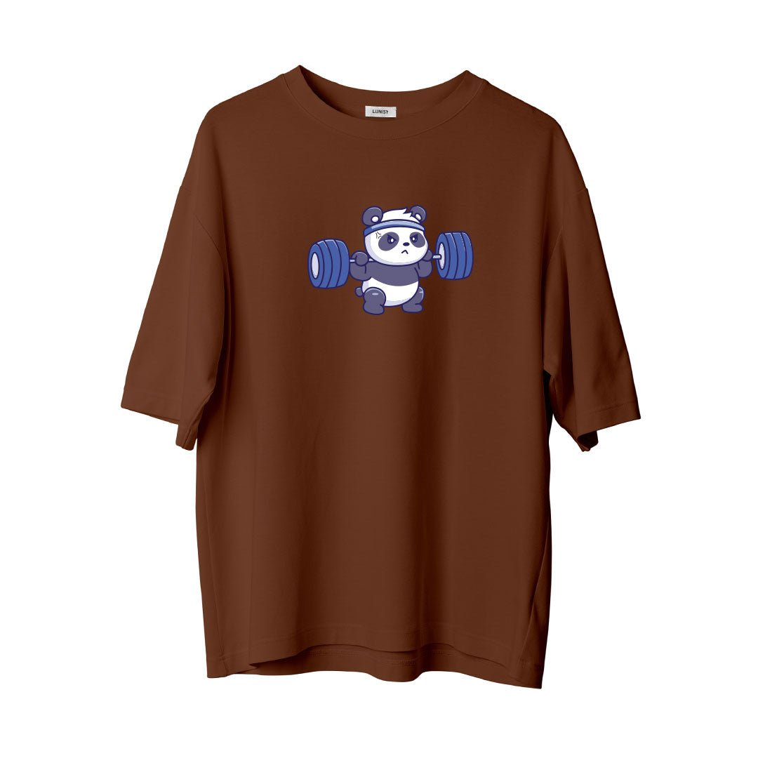 PANDA GYM - OVERSIZE TSHIRT Spor ve Günlük Kombin - LUNISY