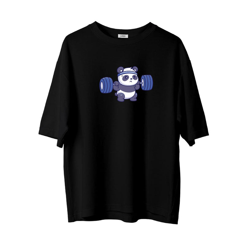 PANDA GYM - OVERSIZE TSHIRT Spor ve Günlük Kombin - LUNISY