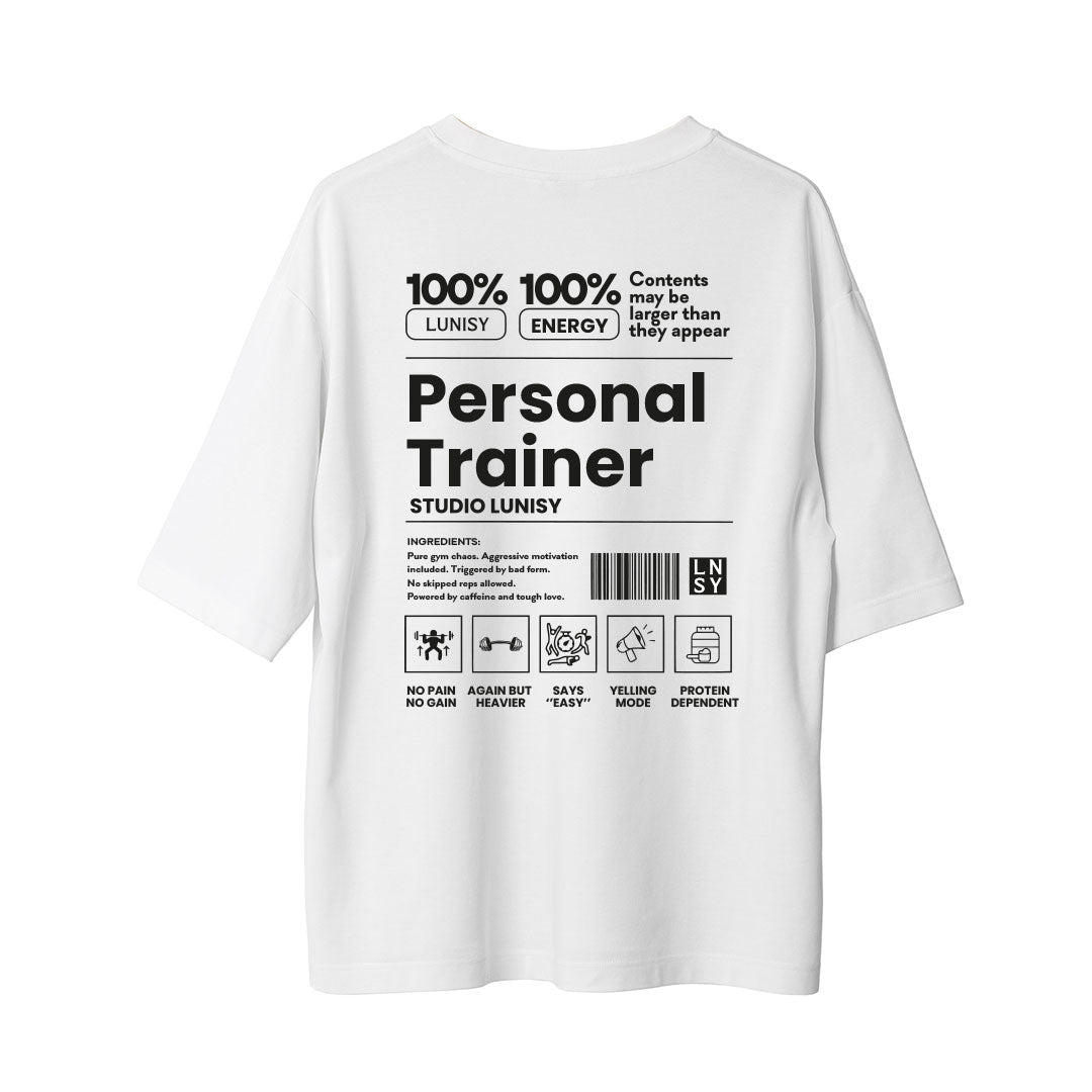 PERSONAL TRAINER - OVERSIZE TSHIRT Spor ve Günlük Kombin - LUNISY