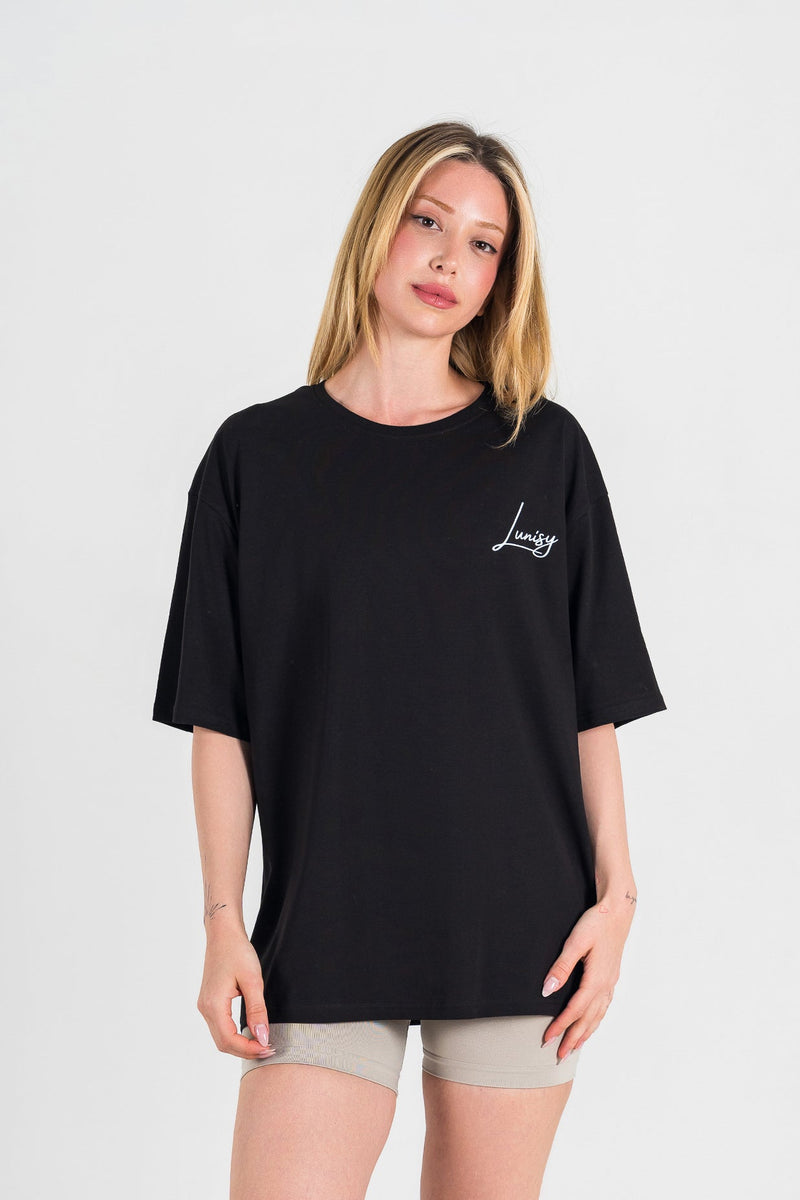 TİMELESS - OVERSIZE TSHIRT Spor ve Günlük Kombin - LUNISY