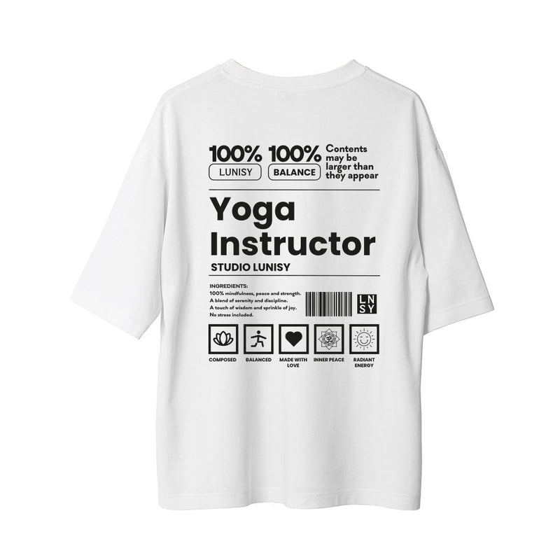 YOGA INSTRUCTOR - OVERSIZE TSHIRT Spor ve Günlük Kombin - LUNISY