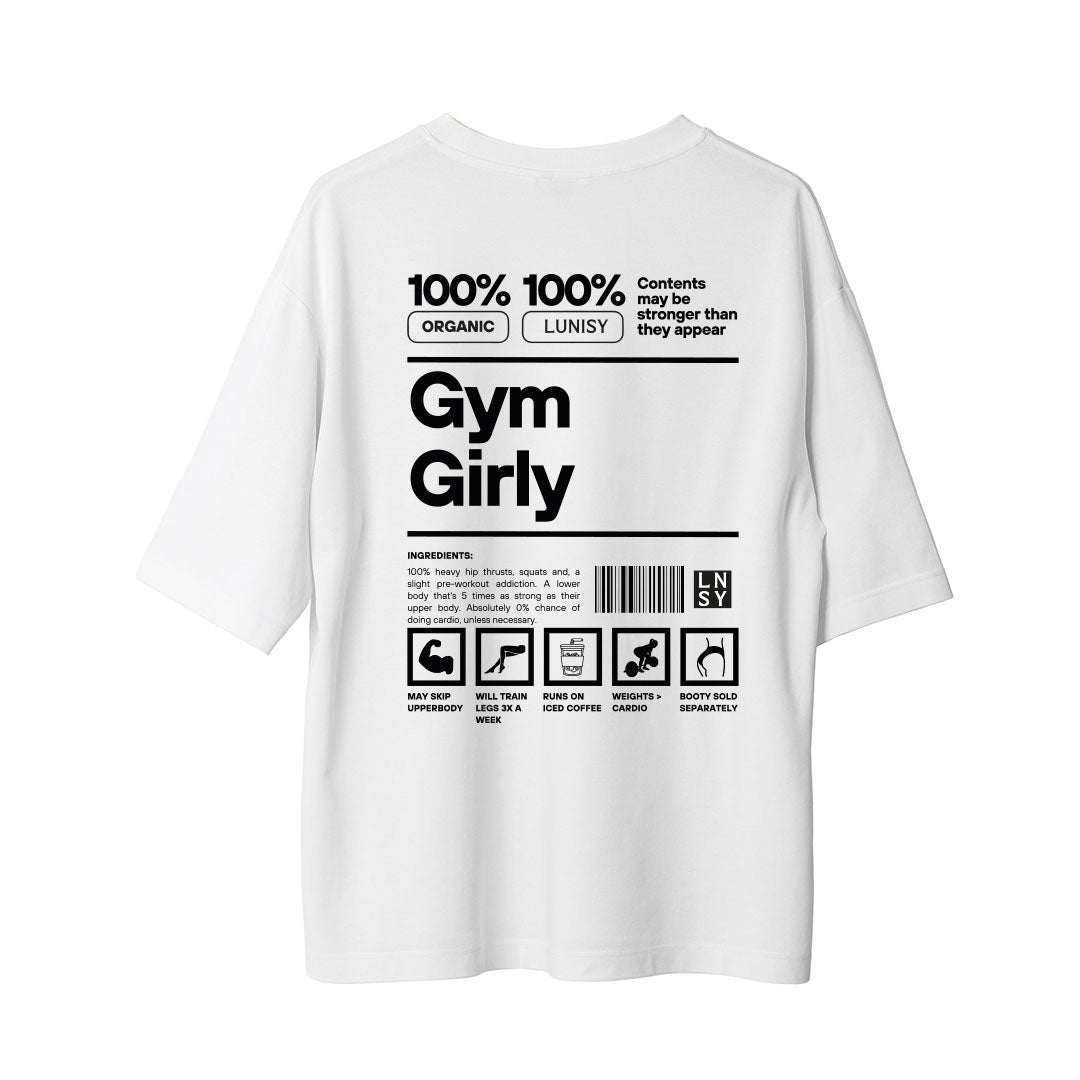 GYM GIRLY - OVERSIZE TSHIRT Spor ve Günlük Kombin - LUNISY