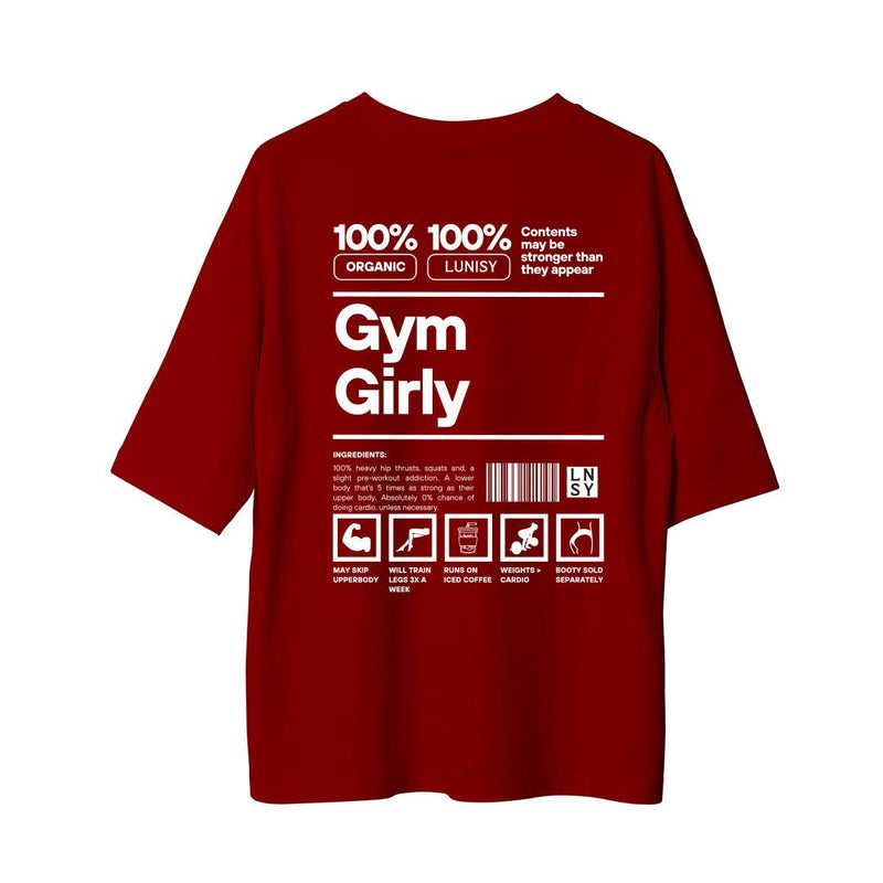 GYM GIRLY - OVERSIZE TSHIRT Spor ve Günlük Kombin - LUNISY