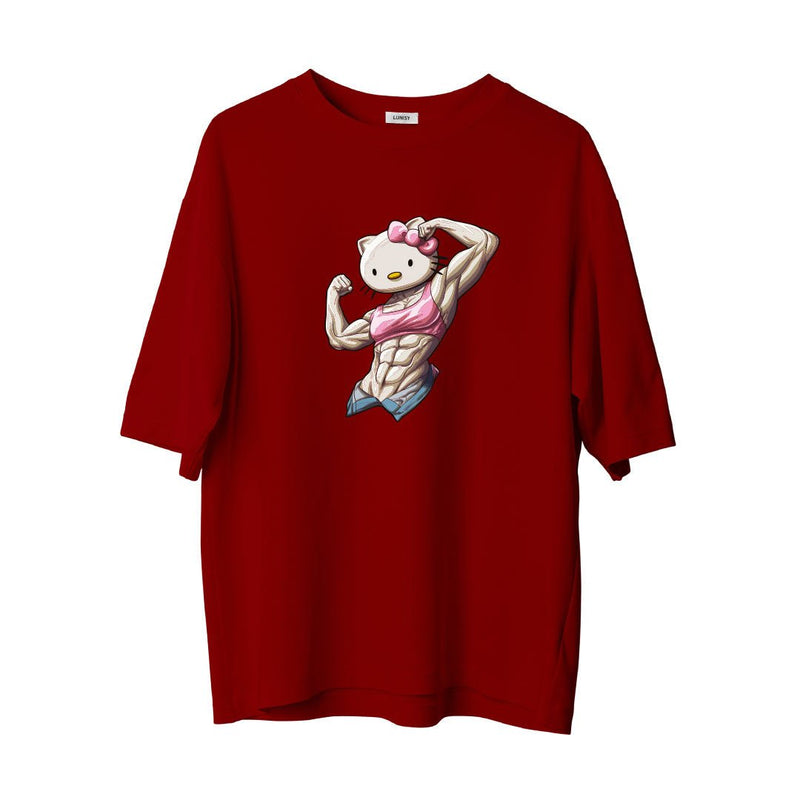 KITTY GYM - OVERSIZE TSHIRT Spor ve Günlük Kombin - LUNISY