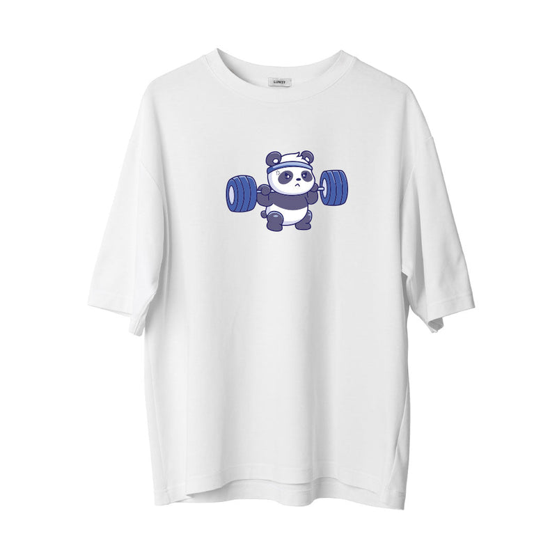 PANDA GYM - OVERSIZE TSHIRT Spor ve Günlük Kombin - LUNISY