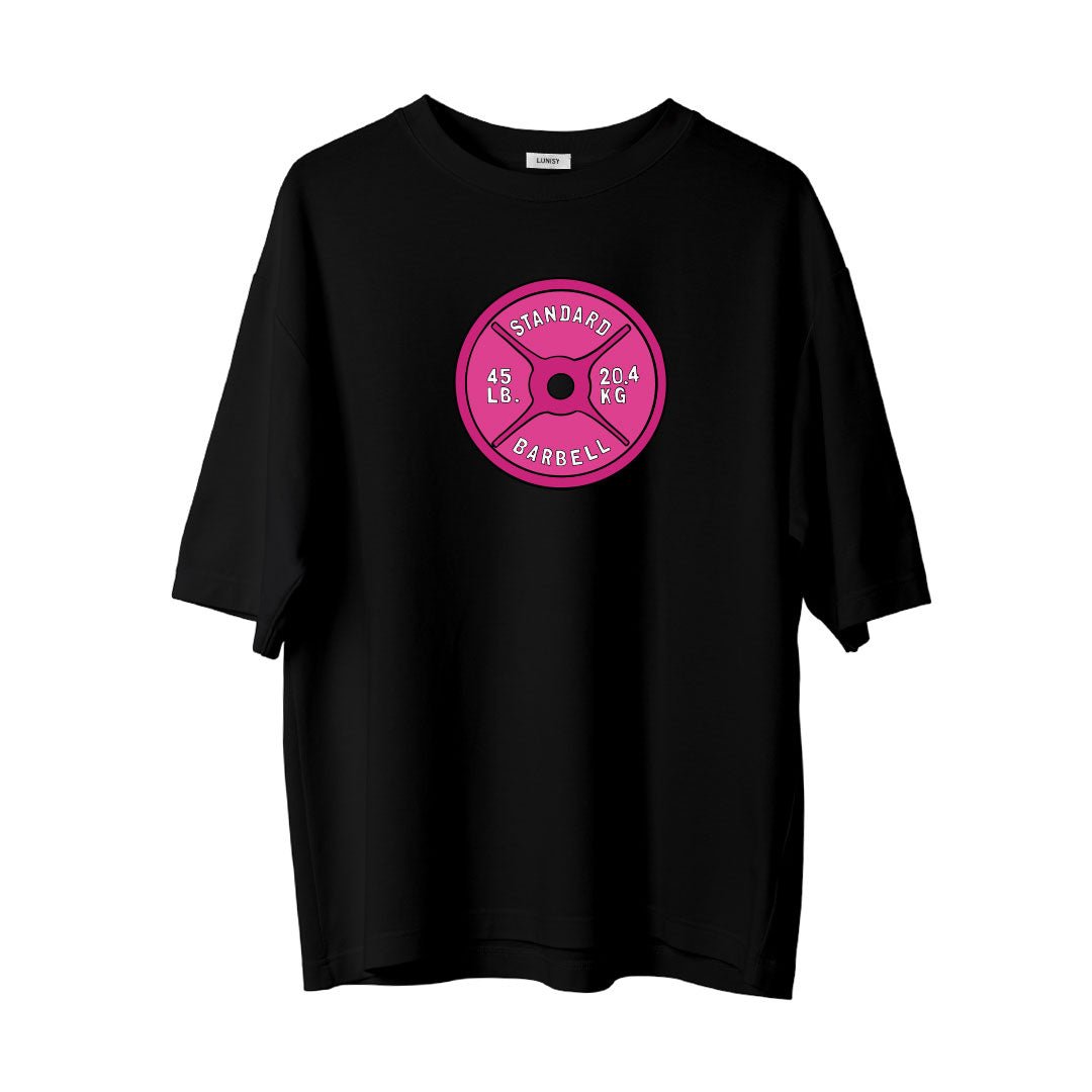 PINK BARBELL - OVERSIZE TSHIRT Spor ve Günlük Kombin - LUNISY
