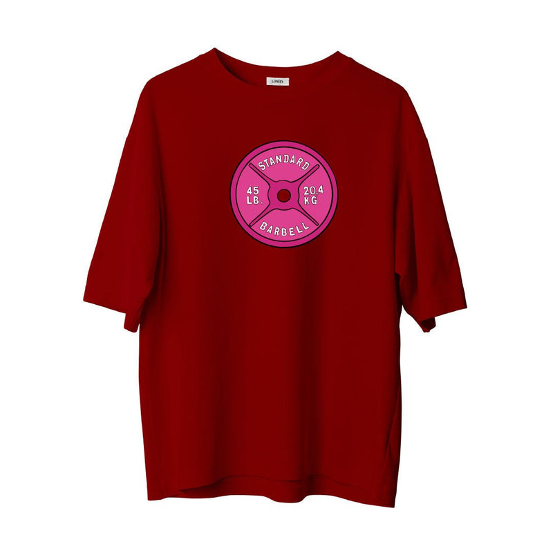 PINK BARBELL - OVERSIZE TSHIRT Spor ve Günlük Kombin - LUNISY