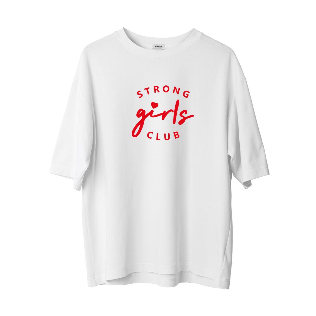 STRONG GIRLS CLUB - OVERSIZE TSHIRT Spor ve Günlük Kombin - LUNISY