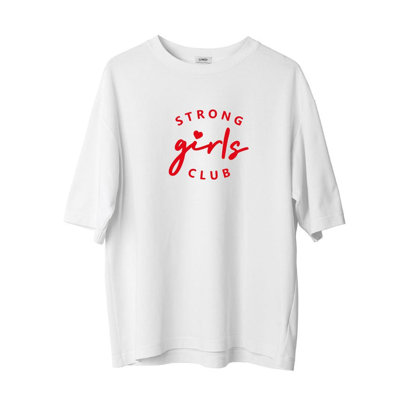 STRONG GIRLS CLUB - OVERSIZE TSHIRT Spor ve Günlük Kombin - LUNISY