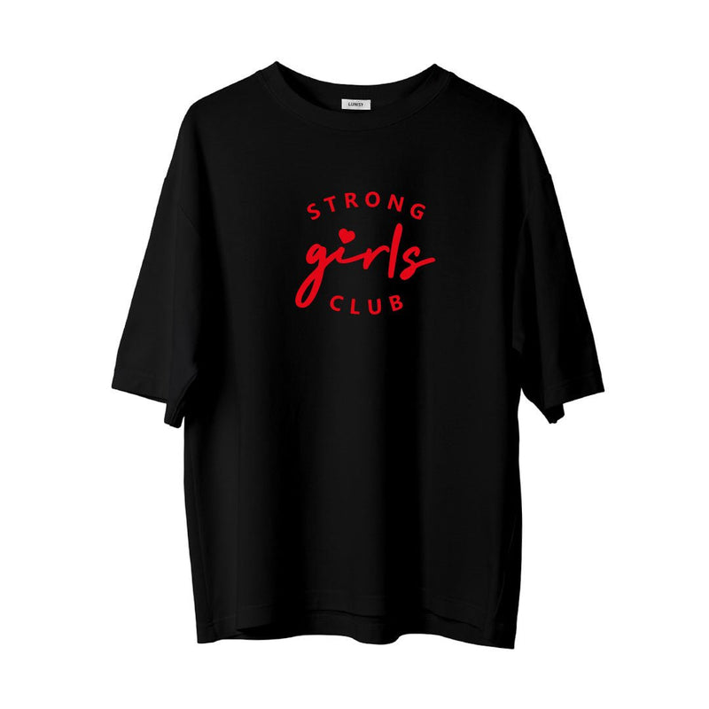 STRONG GIRLS CLUB - OVERSIZE TSHIRT Spor ve Günlük Kombin - LUNISY