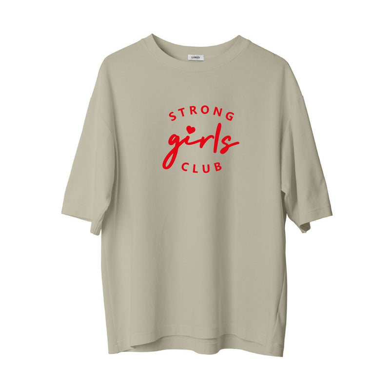 STRONG GIRLS CLUB - OVERSIZE TSHIRT Spor ve Günlük Kombin - LUNISY