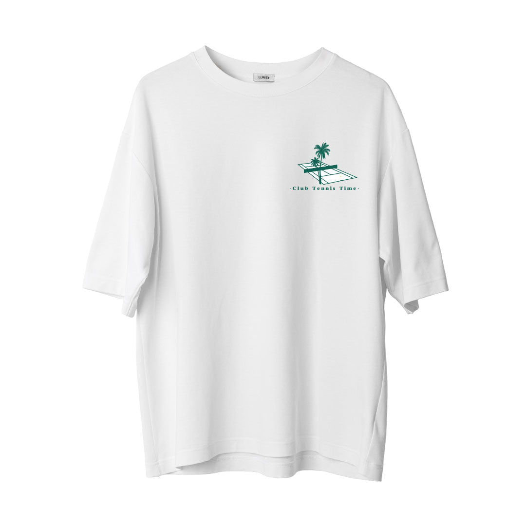 TENNIS TIME - OVERSIZE TSHIRT Spor ve Günlük Kombin - LUNISY