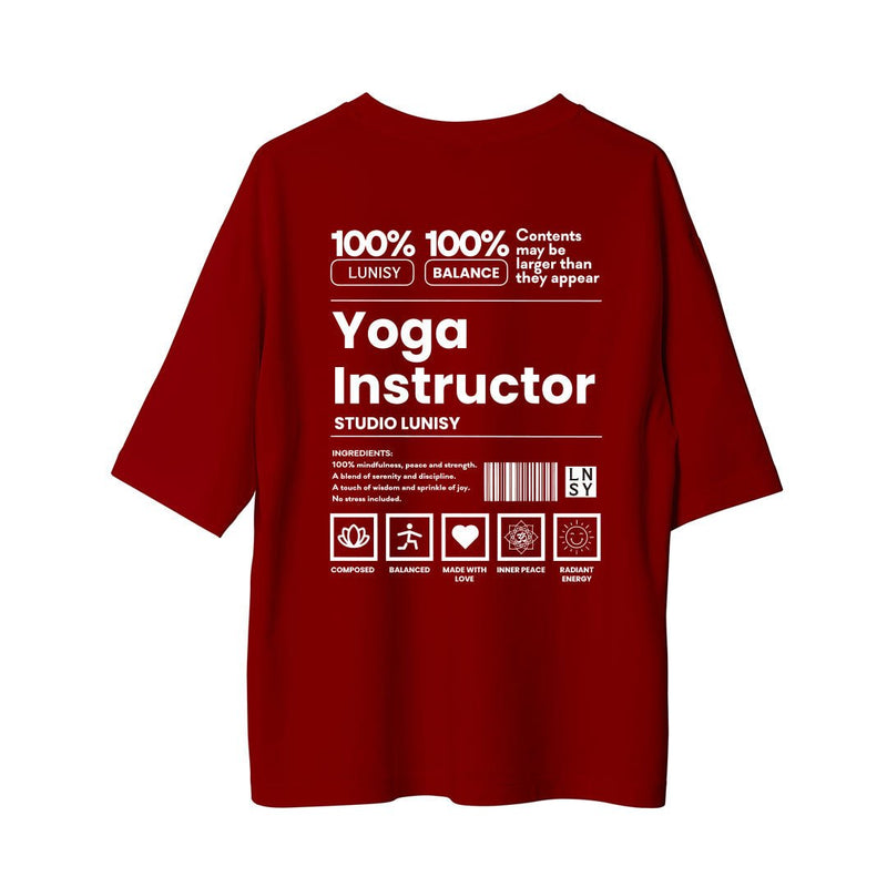 YOGA INSTRUCTOR - OVERSIZE TSHIRT Spor ve Günlük Kombin - LUNISY